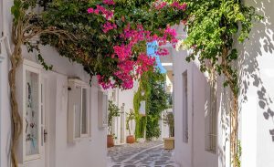 Lefkes village, Paros, Greece, a traditional Cycladic architecture